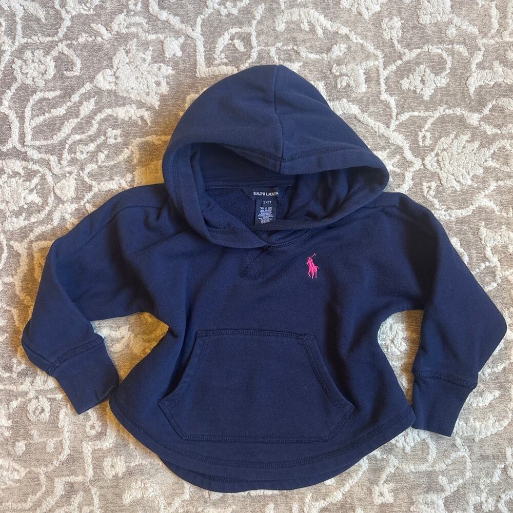Ralph Lauren‎  dark navy blue pullover hooded sweatshirt SIZE 3T